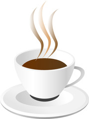 Abstract vector illustration of coffee cup