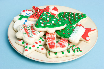 Christmas Cookies on Plate