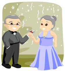 Seniors at a Party