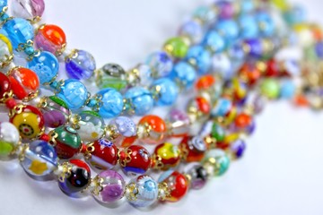 kette venezianisch glasperlen schmuck murano