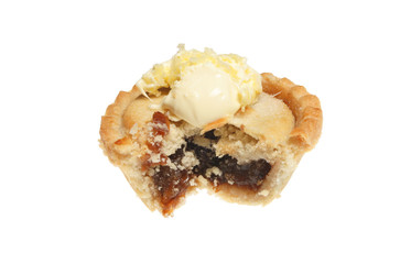 Mince pie with cream