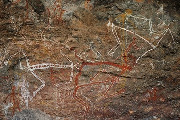 ABORIGINAL PAINTING AT NOURLANGIE ROCK