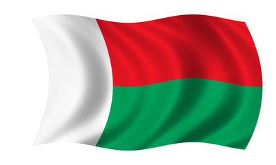 Obraz premium madagaskar fahne madagascar flag