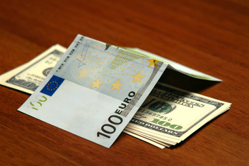 Euro over dollars