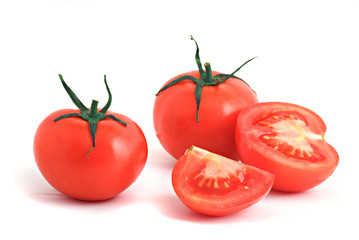 Tomatos isolated on white background