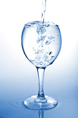 water pouring into glass