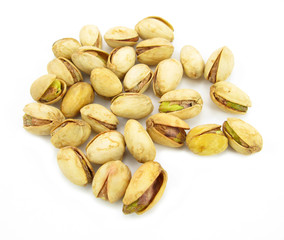 Pistachios nuts isolated on white