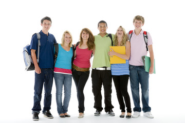 Obraz premium Group Shot Of Teenage School Kids