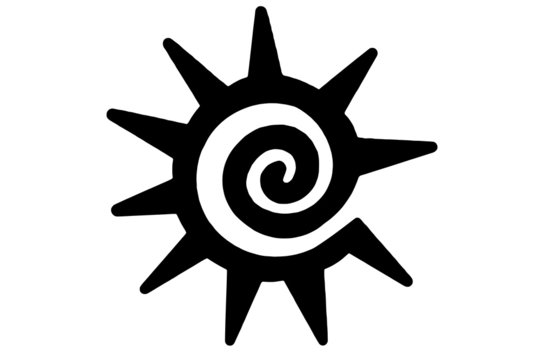 Tribal sun tattoo