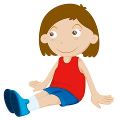Girl sitting on the floor