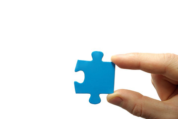 puzzle in hand