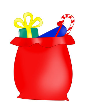 Bag with christmas presens