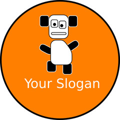 Logo Maniac Figur Orange Vector