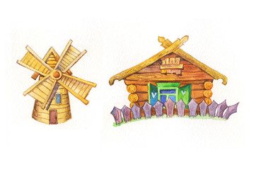 Mill and house