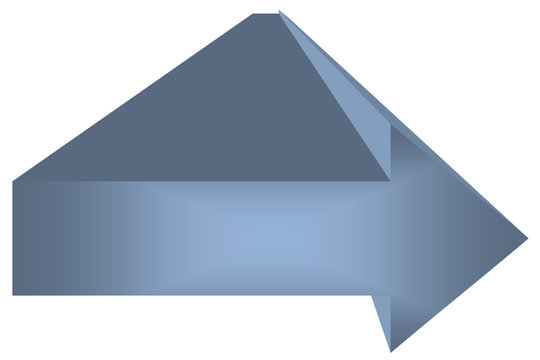 Plate-forme fl&eacute;ch&eacute;e bleue 3d