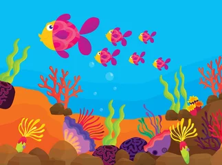 Deurstickers Onderwaterwereld tropische vis