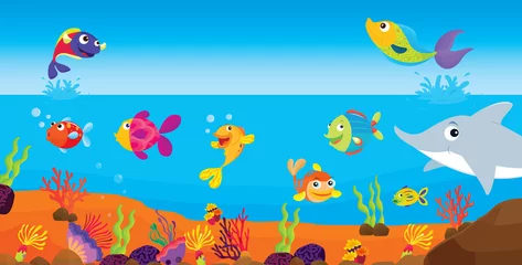 Wall murals Submarine tropical fish