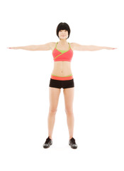 Fototapeta premium lovely fitness instructor