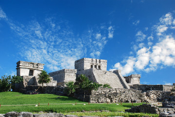 Ruinen von Tulum in Mexiko. Schloss Tulum