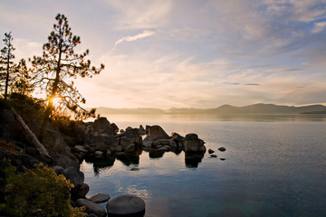 Lake Tahoe at sunset