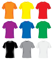 Multicolored samples for T-shirt design