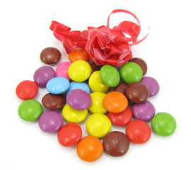 Candies sweets candy coated pieces of chocolate