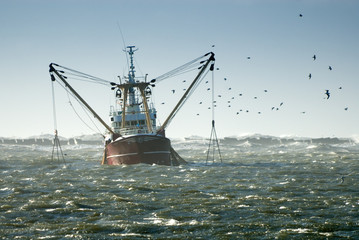 Fototapeta premium fishing ship