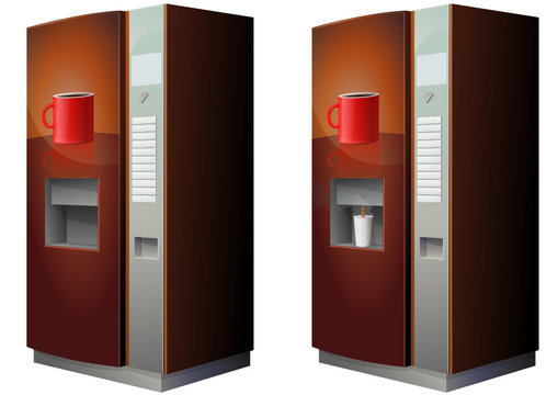 Distributeur automatique de boissons chaudes (détouré)