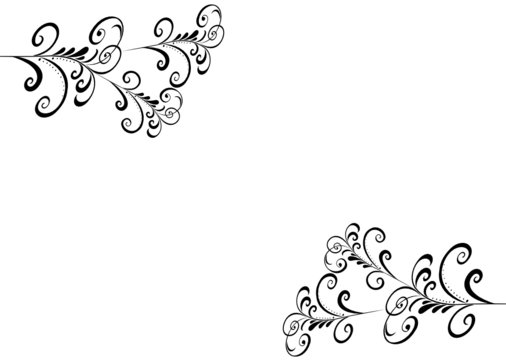 arabesque flroal noir