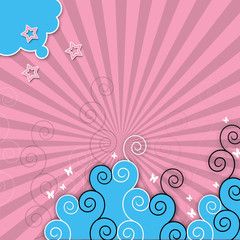 blue and pink Background
