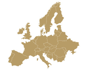 Fototapeta na wymiar Europakarte