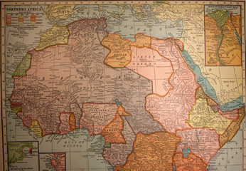 Fototapeta na wymiar map,antique,vintage,africa,old,north
