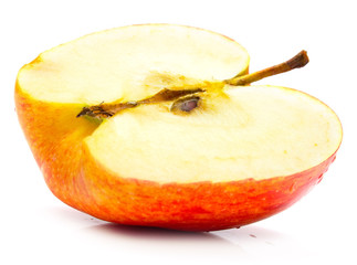 half of red apple