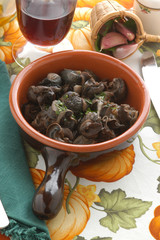 Lumache al teroldego - Secondi di carne - Trentino Alto Adige