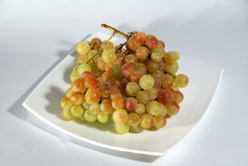 Grapes on white tray
