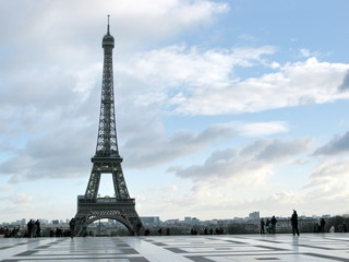 Trocadero, Tour Eiffel, Paris. - obrazy, fototapety, plakaty