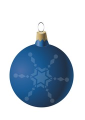 Blue Christmas ball ornament