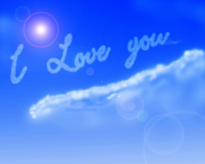 I love you written in the sky