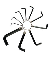 Obraz premium Hex keys set isolated on white background