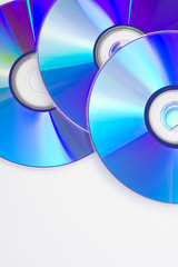 DVD disc on white background