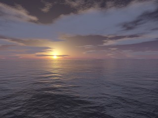 Sonnenuntergang über dem Meer