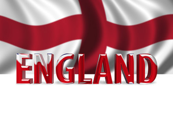 3D Shiny England text