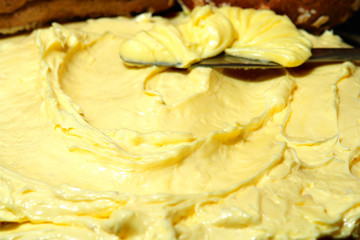 Butter on knife