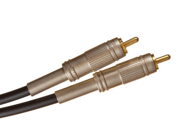 RCA cables isolated on white