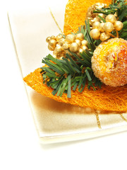 Nice orange Christmas ornament with candied fruit