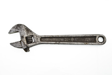rusty metal screw-wrench