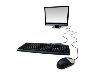 Personal computer isolated on the white background