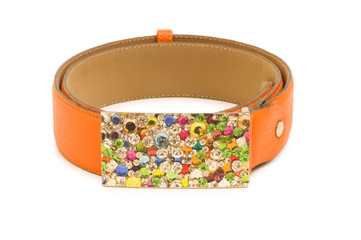 Stylish belt isolated on the white background