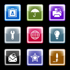 Color screen web icons, set 9