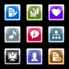 Color screen web icons, set 10